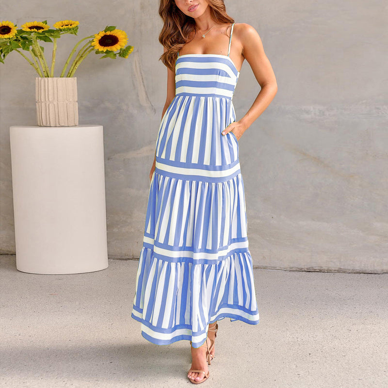 Women's Striped Maxi Dress