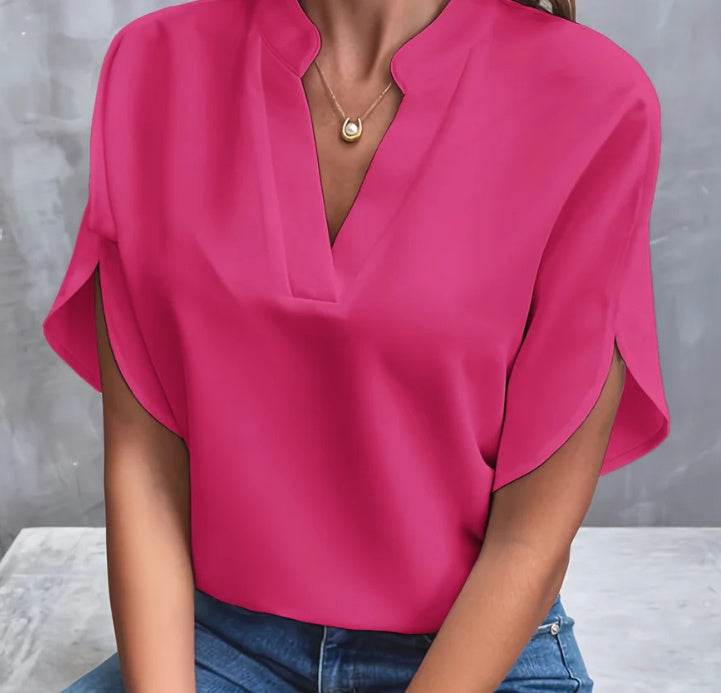 Women's V-Neck Chiffon Shirt