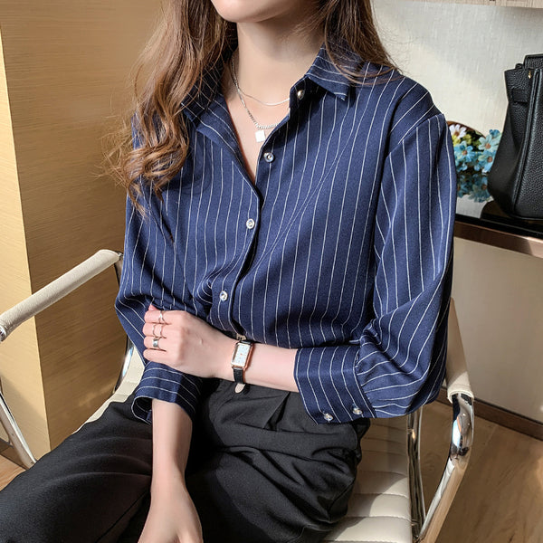 Women's Striped Chiffon Shirt