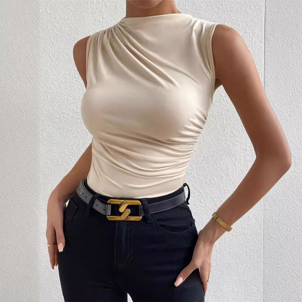 Women's Sleeveless Turtleneck Top