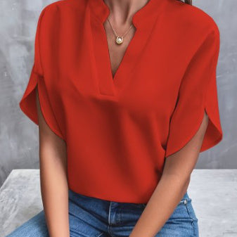 Women's V-Neck Chiffon Shirt