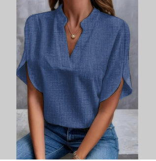 Women's V-Neck Chiffon Shirt