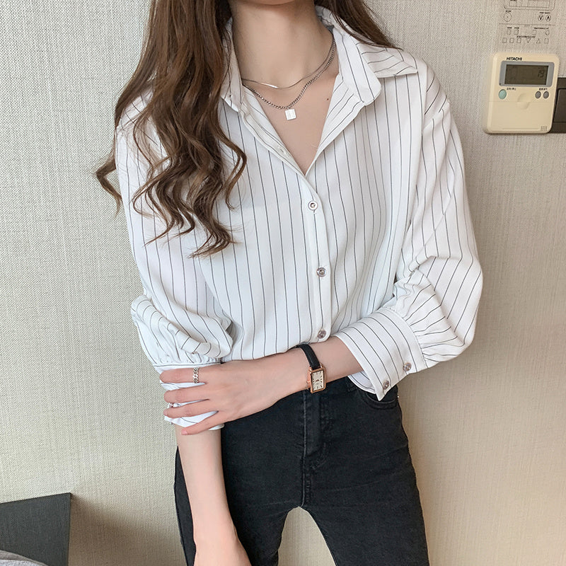 Women's Striped Chiffon Shirt