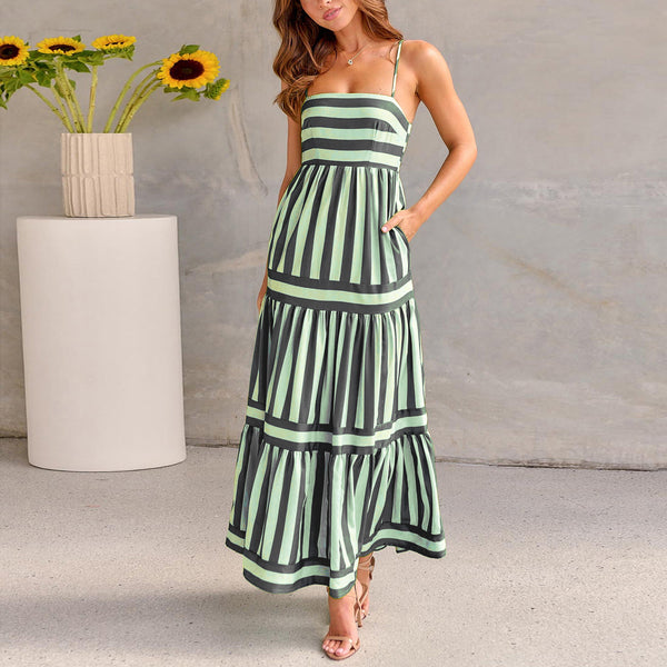 Women's Striped Maxi Dress